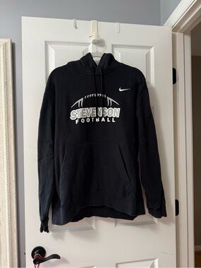 Nike Black Pullover Hoodie with Stevevson Football Graphic